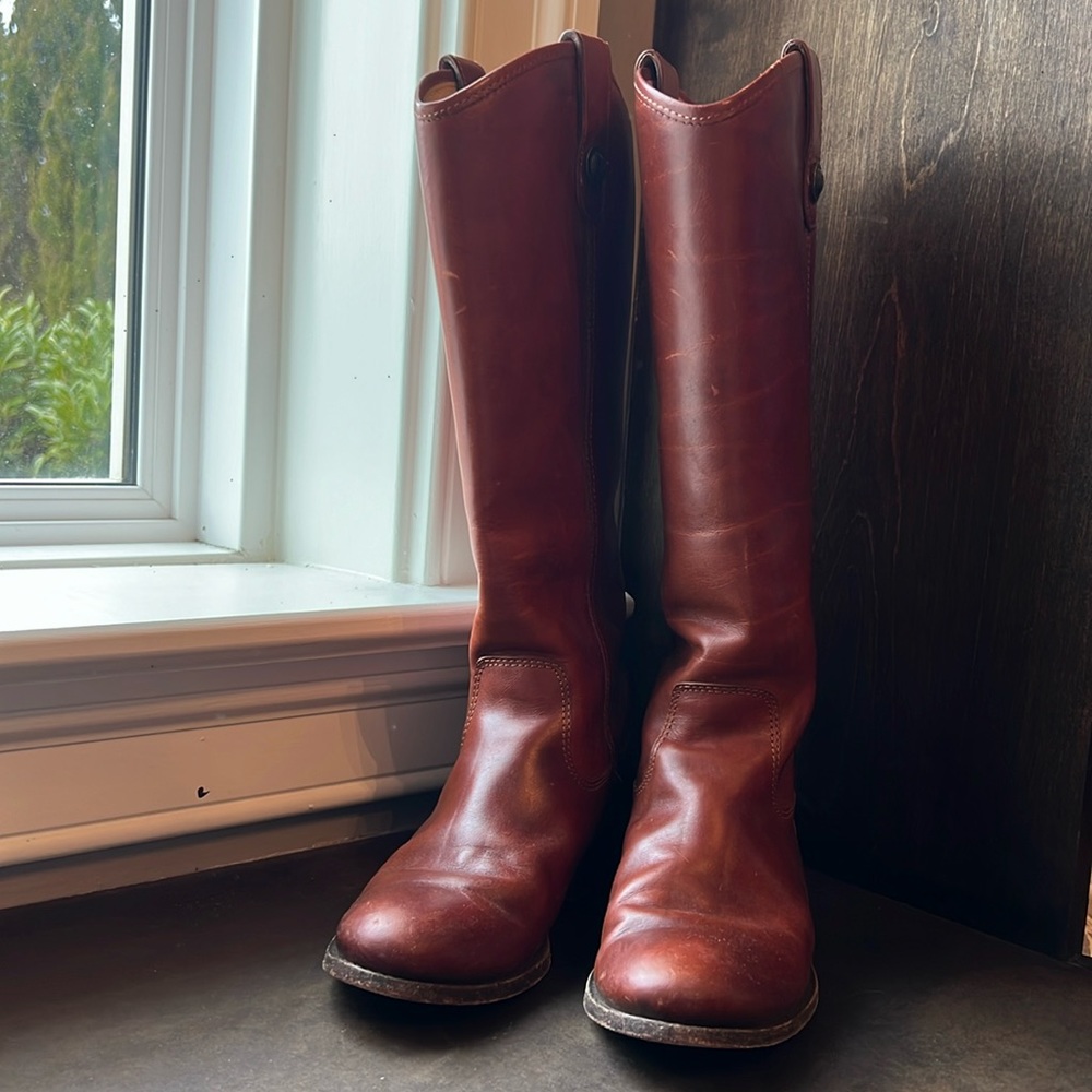Frye boots high.